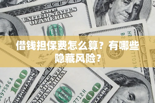武汉借钱担保费怎么算？有哪些隐藏风险？