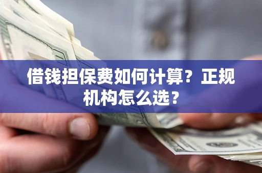 武汉借钱担保费如何计算？正规机构怎么选？