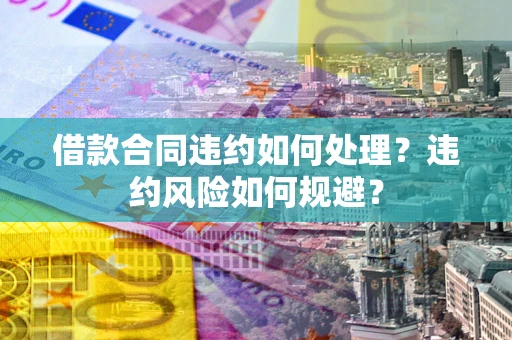 武汉借款合同违约如何处理？违约风险如何规避？