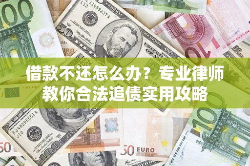 武汉借款不还怎么办？专业律师教你合法追债实用攻略
