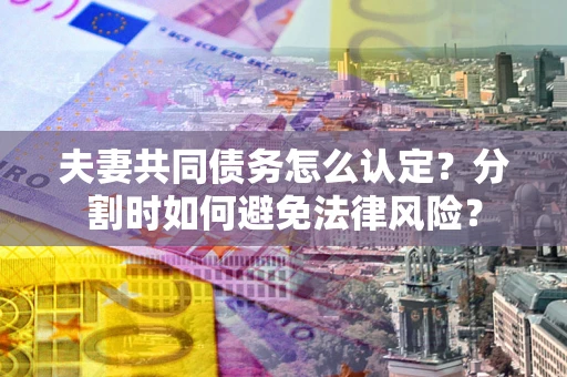 武汉夫妻共同债务怎么认定？分割时如何避免法律风险？