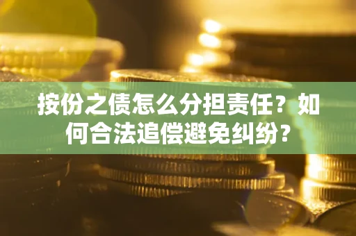 武汉按份之债怎么分担责任？如何合法追偿避免纠纷？